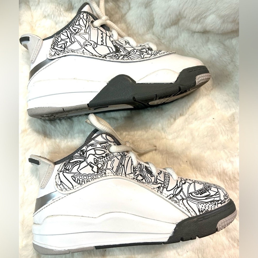 Toddler Nike Air Jordan Dub Zero Retro Shoes DV 1358-107 size 8 - Picture 10 of 16